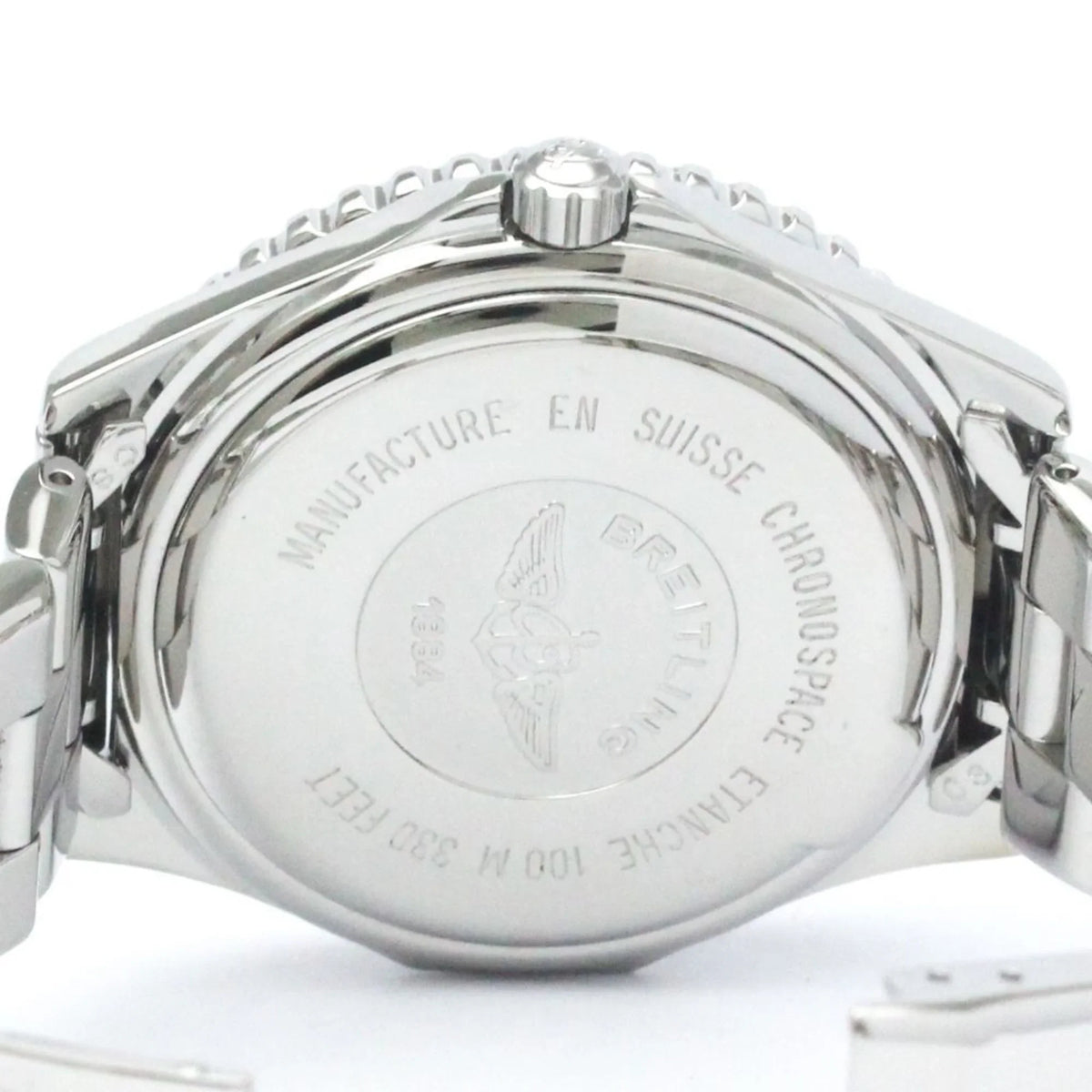 Pre-Owned Polished  Chronospace Steel Quartz Mens Watch .1  (Good)