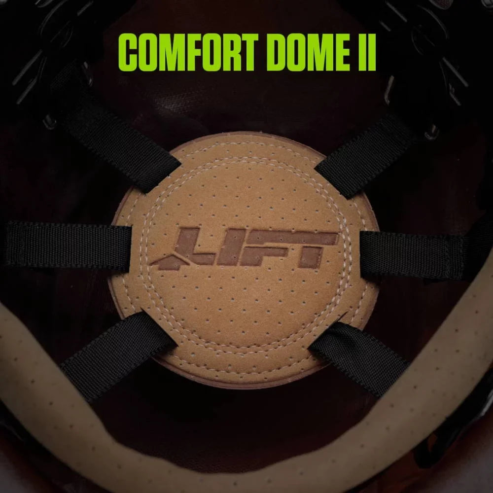 Lift Safety Hard Hat Dax Gloss Black Carbon Fiber Cap Style