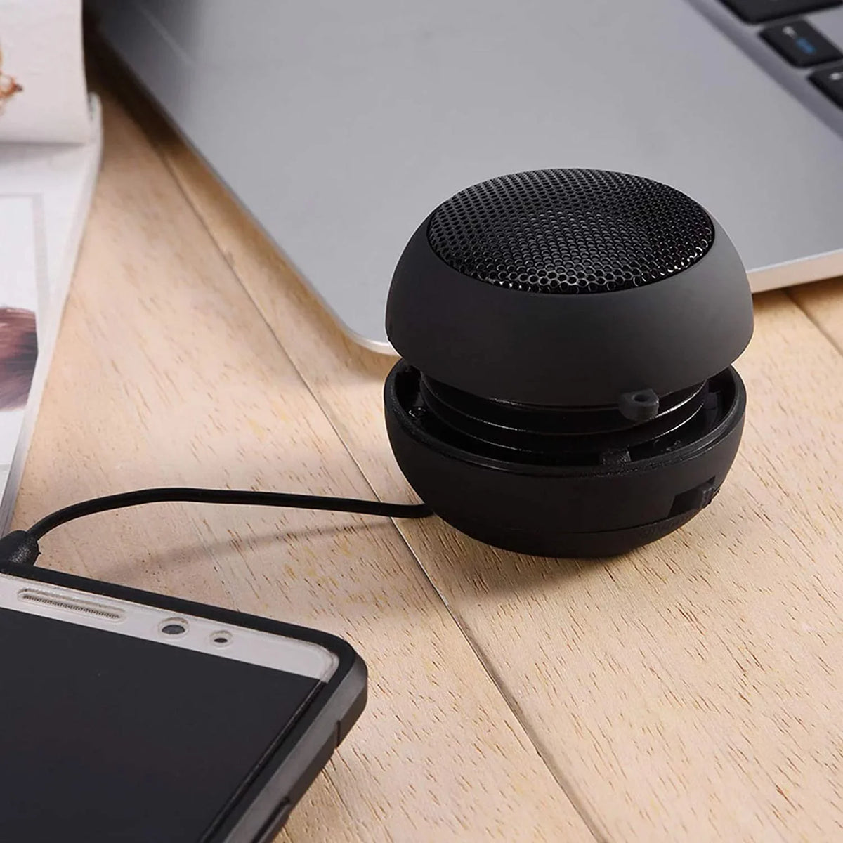 Portable Speaker, Mini  Speaker with 3.5mm Jack on Bottom for Mobilephone  Laptop (Black)