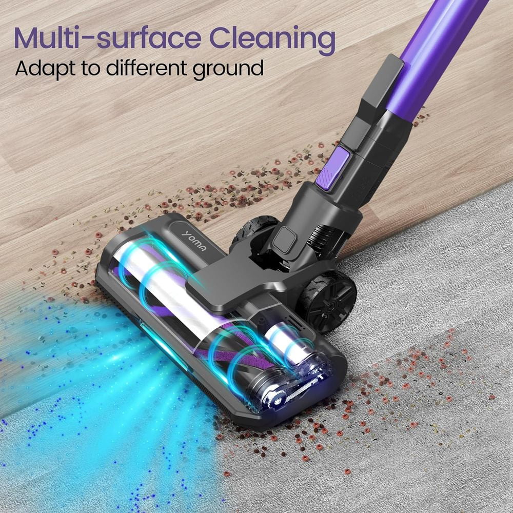 Cordless Vacuum Cleaner, 350W Stick Vacuum with 28Kpa Powerful Suction, Rechargeable Vacuum with 50min Runtime, 6-in-1 Lightweight Vacuum Cordless for Home Carpet Floor Pet Hair (Midnight Purple)