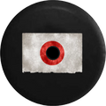 2018 2019 Wrangler  Backup Camera Distressed Japan Flag Vintage Spare Tire Cover for Jeep  32 Inch