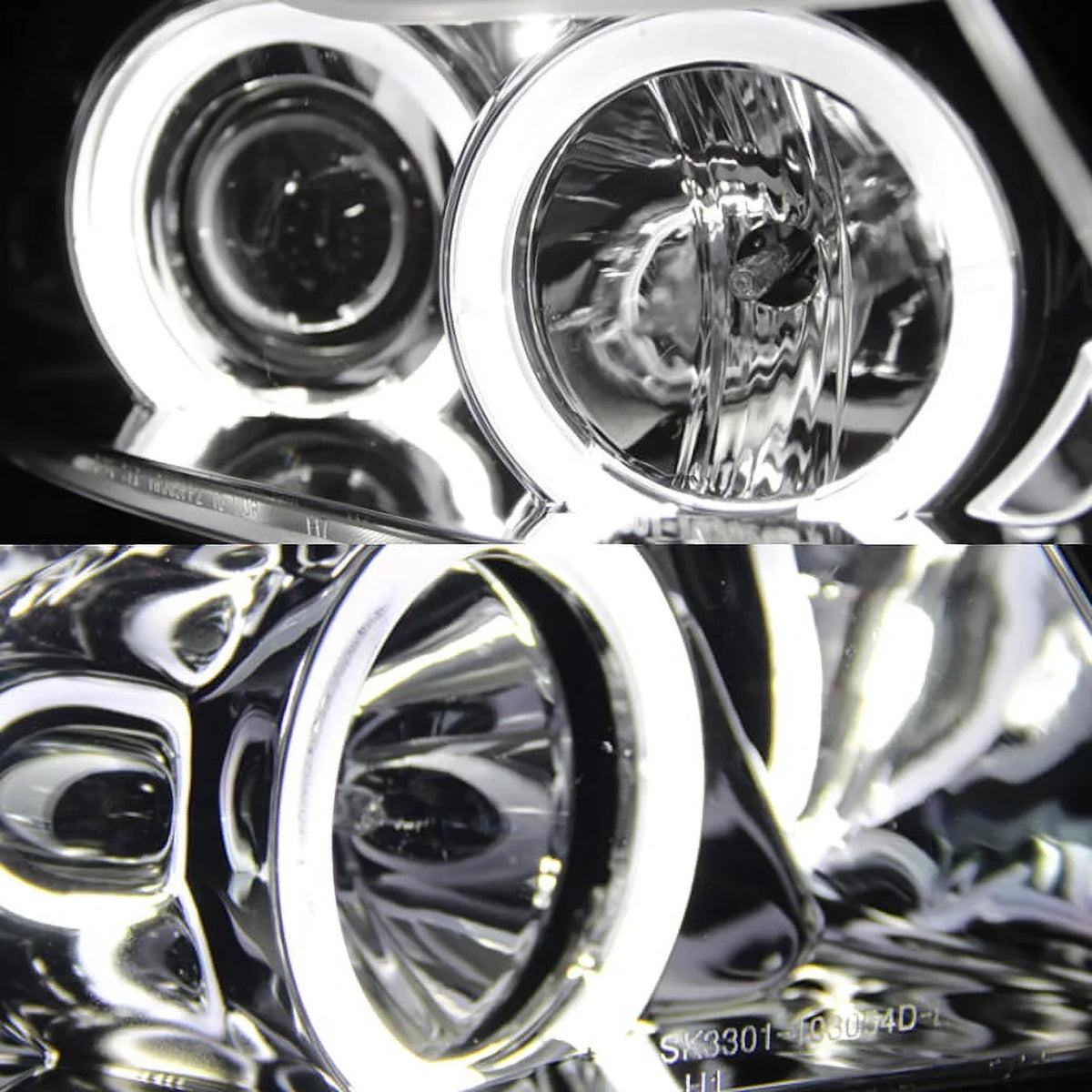 [Eye Lid] Fits 06-08   3-Series Sedan Smoked Halo  Projector Headlights Fits select: 2007-2008  328, 2006  325