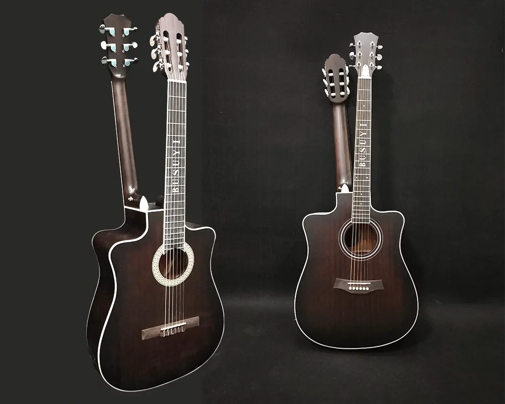 6 Strings classical /6 Strings Acoustic Double Neck, Double Sided Busuyi Guitar 2021