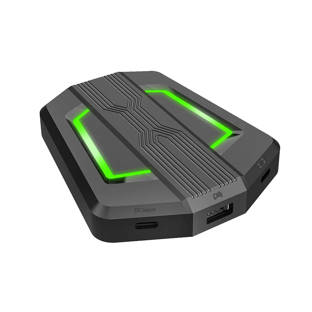 Walmeck  Keyboard and Adapter Portable Mice Converter Replacement for -Switch  XBox One 360 with Four-color Breathing Light