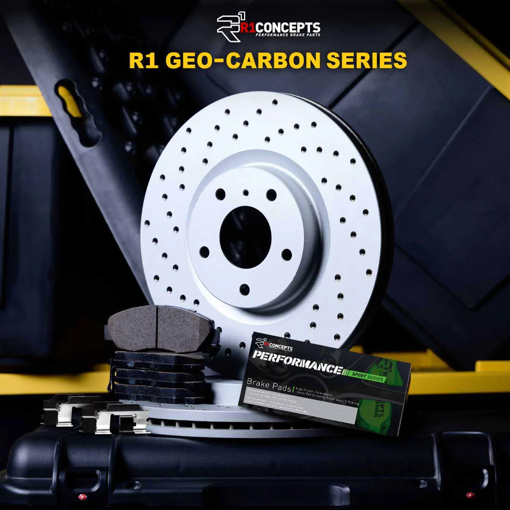Concepts Rear Brakes and Rotors Kit |Rear Brake Pads| Brake Rotors and Pads| Performance Sport Brake Pads and Rotors| Hardware Kit|fits 2008-2017 Audi ,  allroad,  Quattro, ,  Quattro,