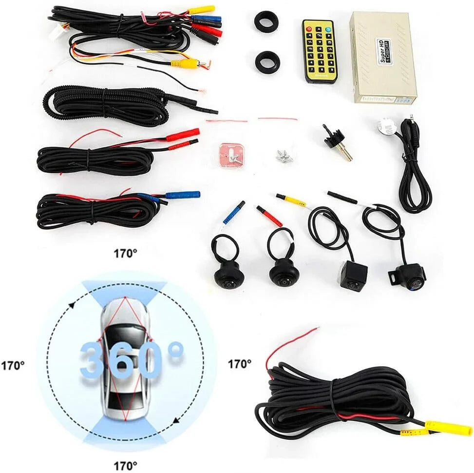 Car 360 Bird View Surround System  Record Backup Camera parking monitoring