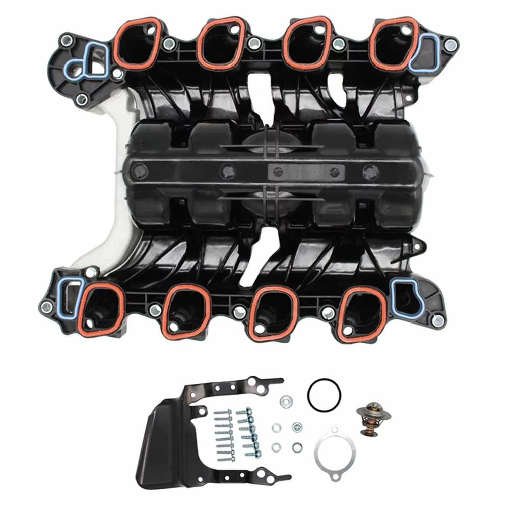 AutoShack Upper Intake Manifold with Thermostat and Gaskets Replacement for Ford Mustang Explorer Crown Victoria Mercury Grand Marquis Mountaineer Lincoln Town Car Without Coolant Heated