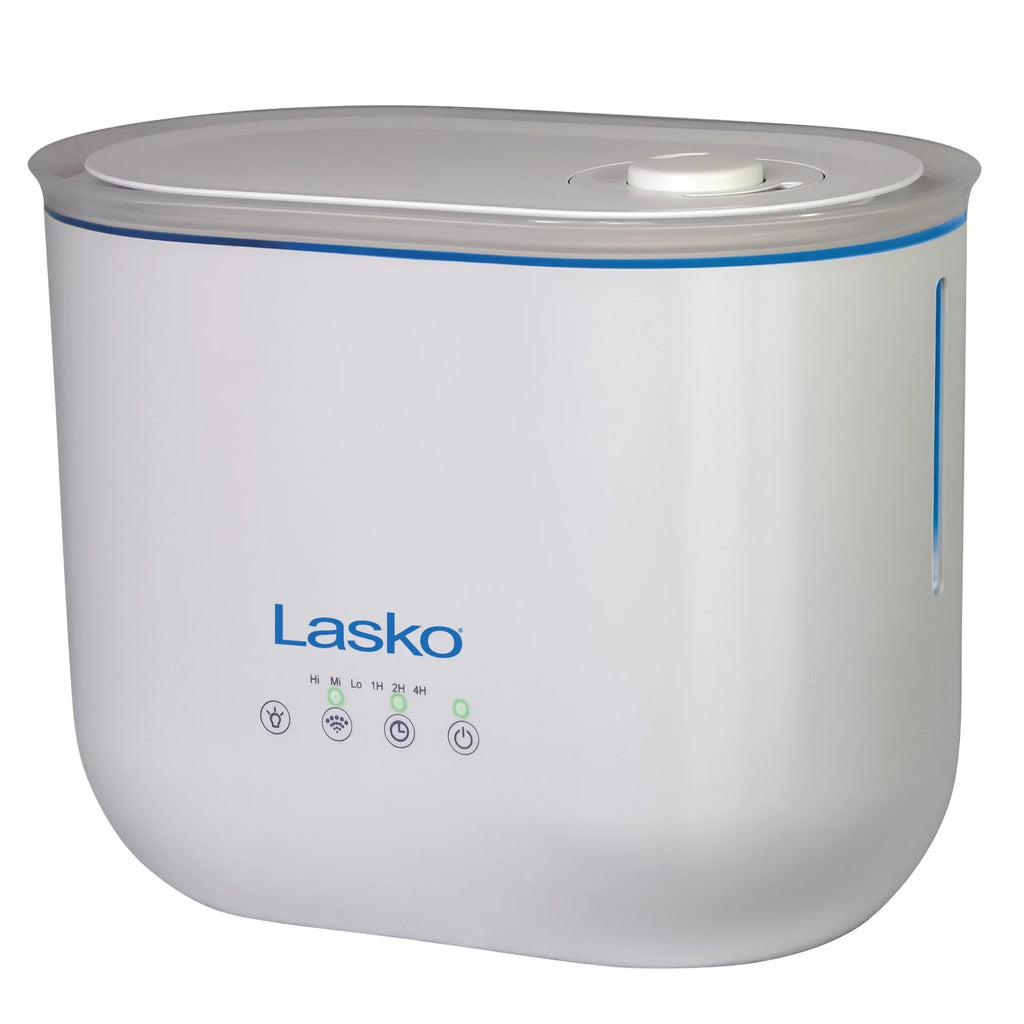 Lasko 0.92 Gallon, 18-Hour Cool Mist Ultrasonic Humidifier with Timer, 370 Sq. ft.,