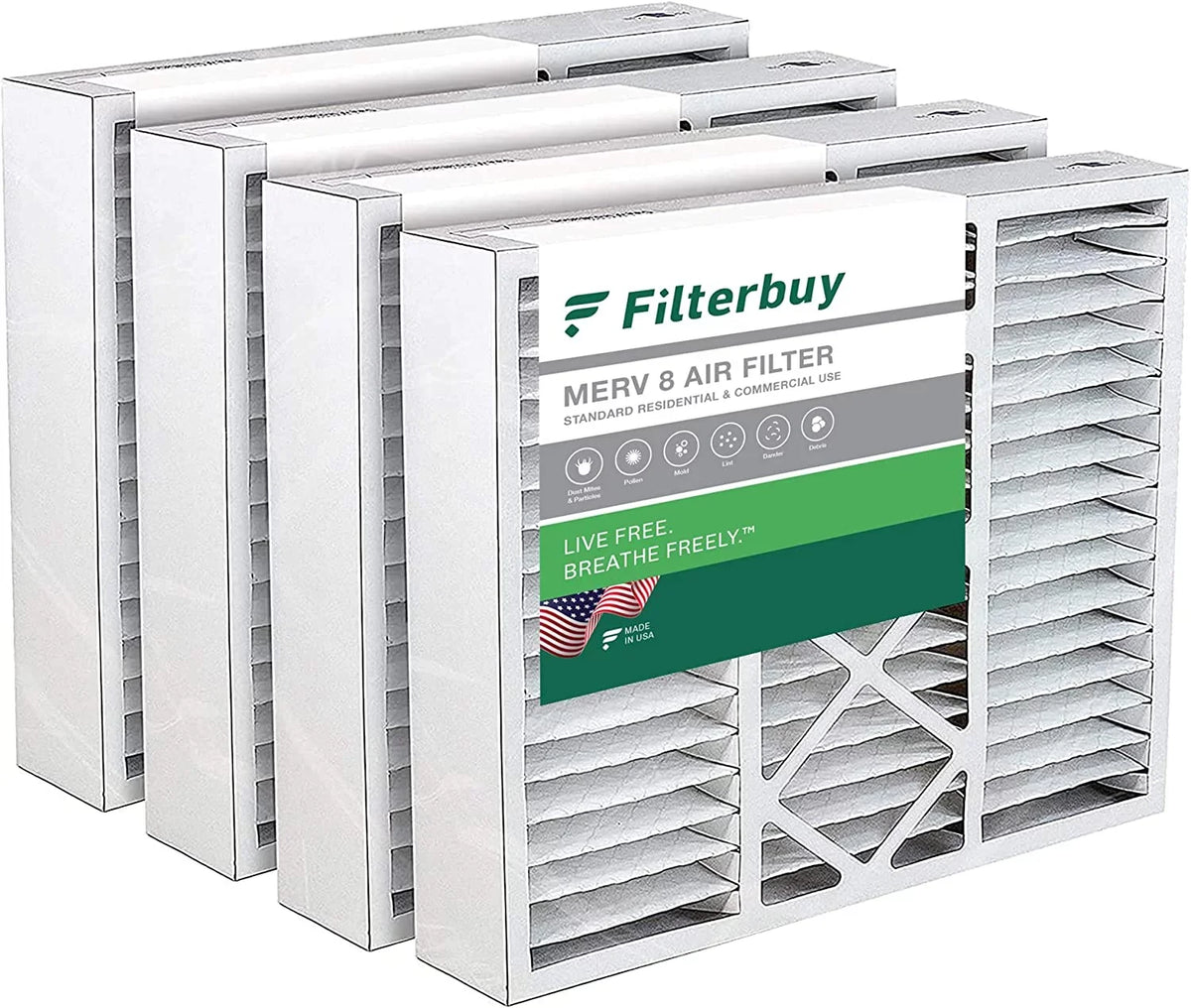 Filterbuy 16x20x5  8 Pleated   Furnace Air Filters for Honeywell  (4-Pack)