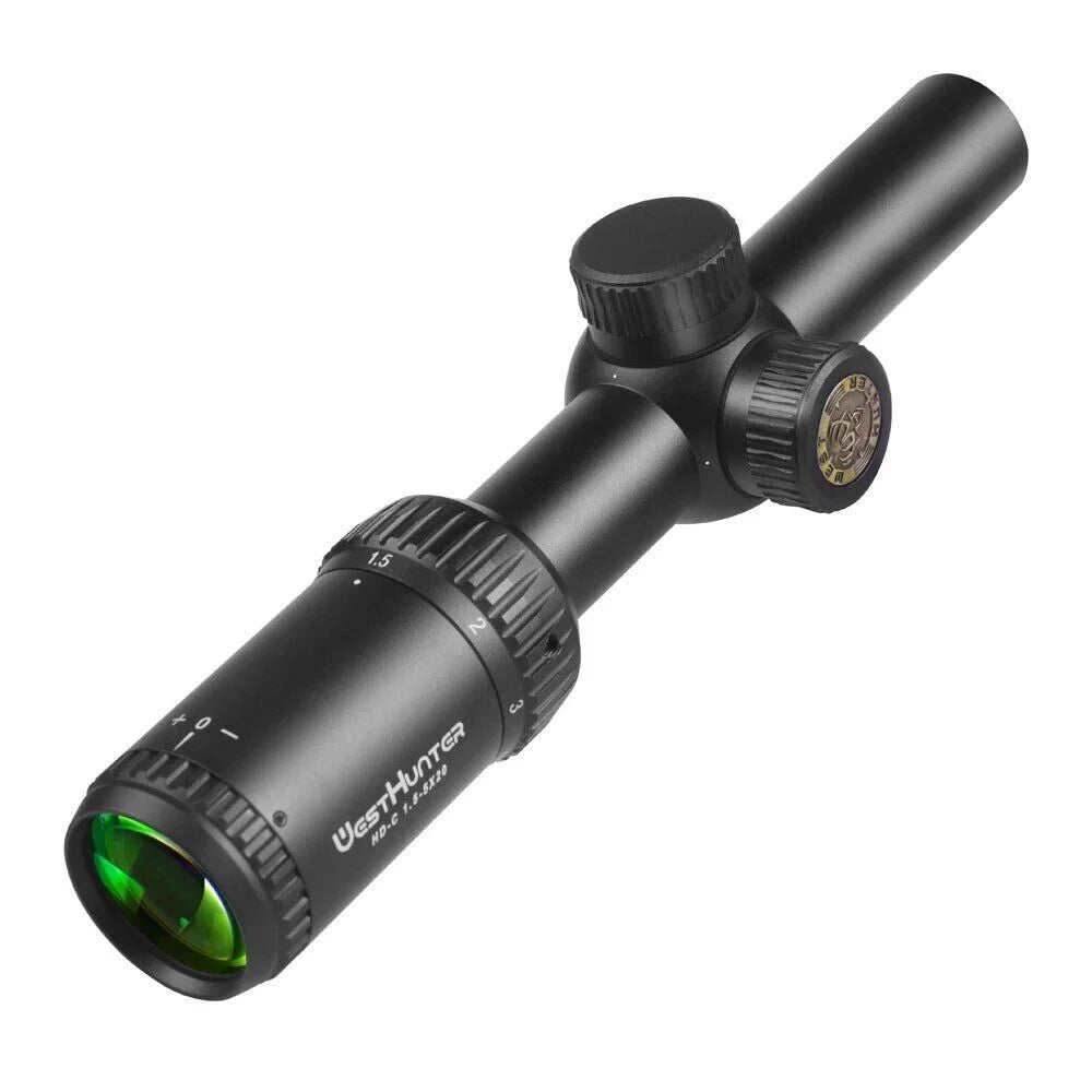 WestHunter - 1.5-5X20  Scope Clear View Compact Hunting Sights,11mm Dovetail Rings