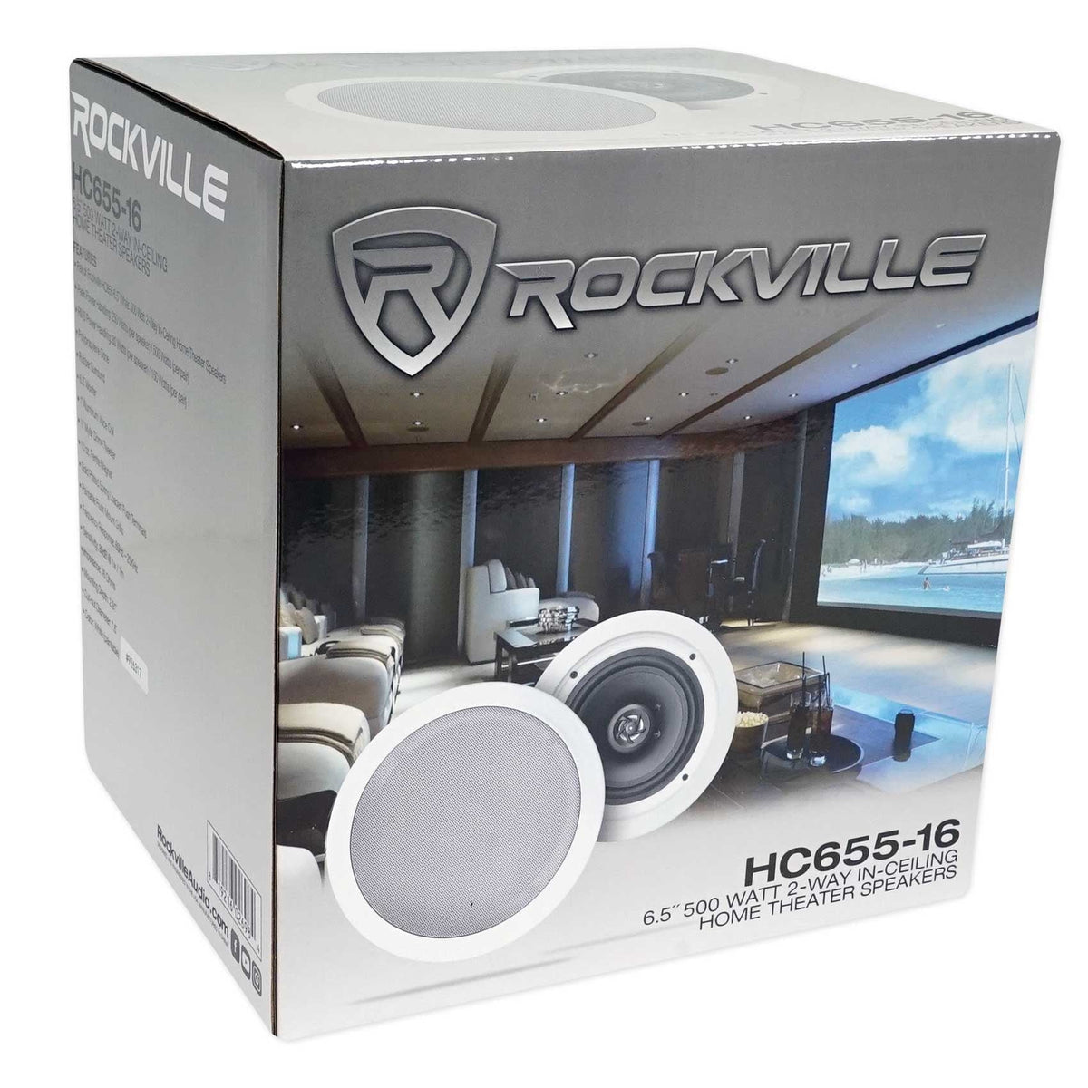 Rockville  Tube Amp/Home Theater Receiver+(8) 6.5" White Ceiling Speakers