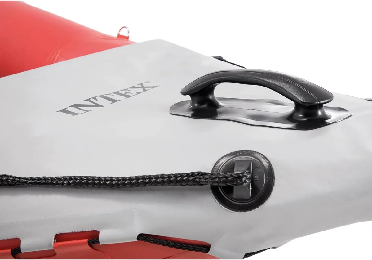 Excursion Pro Inflatable Kayak Series: Includes Deluxe 86in Kayak Paddles and High-Output Pump – SuperTough  – Adjustable Bucket Seat – Fishing Rod Holders – Grab Handles