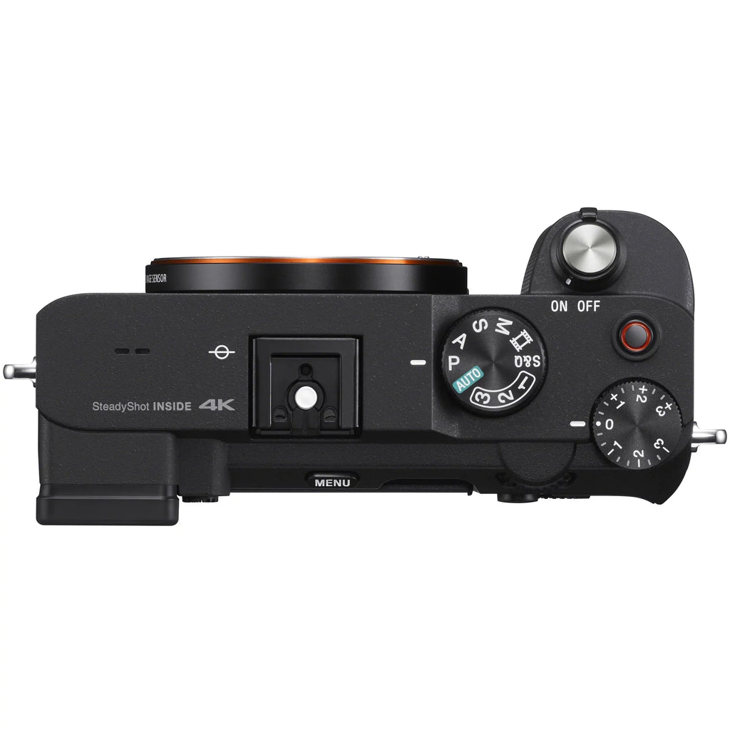 Sony a7C Mirrorless Full Frame Camera Body with Sony  50mm .8 Full-frame Lens  Black / Bundle with Deco Gear Photography Backpack Case , Software and Accessories