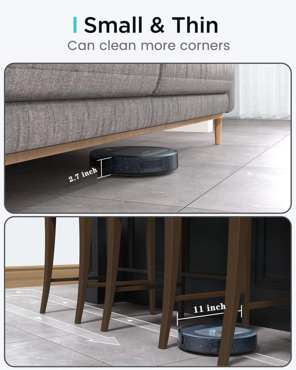 Lefant  Robot Vacuum Cleaner, 600ml Visual Dust Box, Wi-Fi/App/Alexa Control, 5000Pa Strong Suction, Ultra Thin Home Robotic Vacuums for Pet Hair, Hard Floors and Carpet