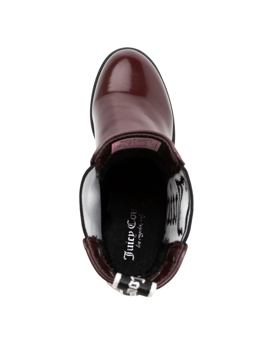 Womens Burgundy Logo Goring Comfort One-up Round Toe Block Heel Booties 7.5