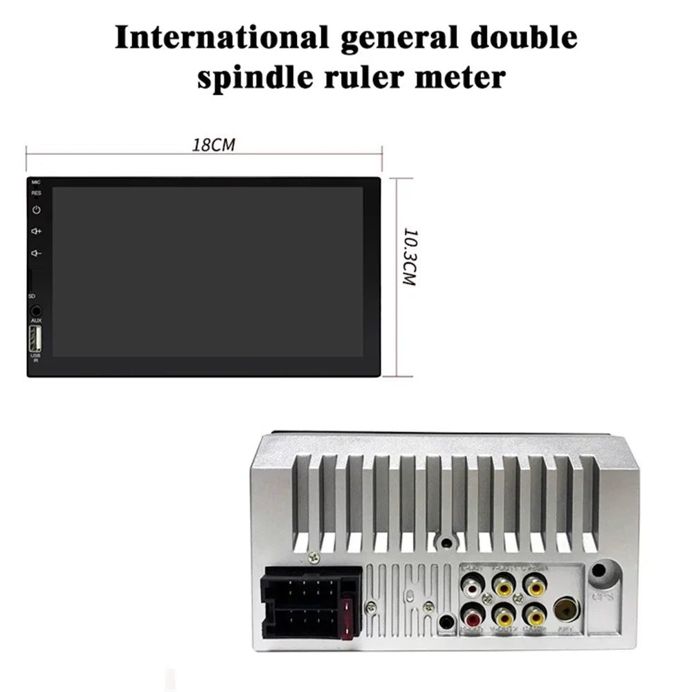 Virwir Car Multimedia Player Bluetooth 7 inch,  Car Mp5 Player Touch Screen Autoradio with Backup Camera Rear
