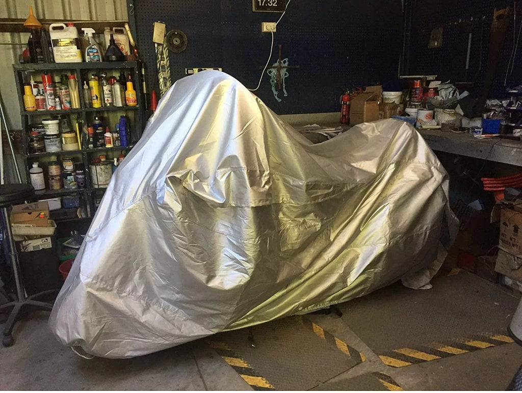Weatherproof Motorcycle Cover Compatible With 2017 Moto Guzzi  Ii Stone Abs Grigio Intenso - Outdoor & Indoor - Protect From Rain Water, Snow, Sun - Securing Straps - Durable Material - Storage Bag