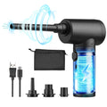 Compressed Air Duster, 50000RPM Electric Portable Air Blower with  Light, 6000mAh Rechargeable Cordless Air Duster for Computer Keyboard Fast Charge