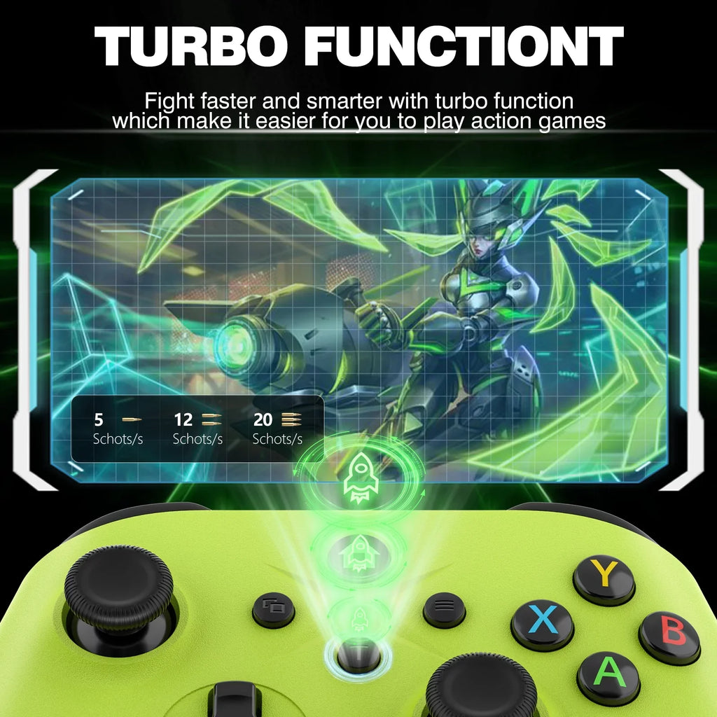 2 Pack Wireless Xbox Controller for Xbox One, Xbox One /, Xbox Series /, Windows  10/11 Gamepad with Audio Jack & Volume Button/Turbo/Macro/Motion Control & Rechargeable Battery - Green+Red