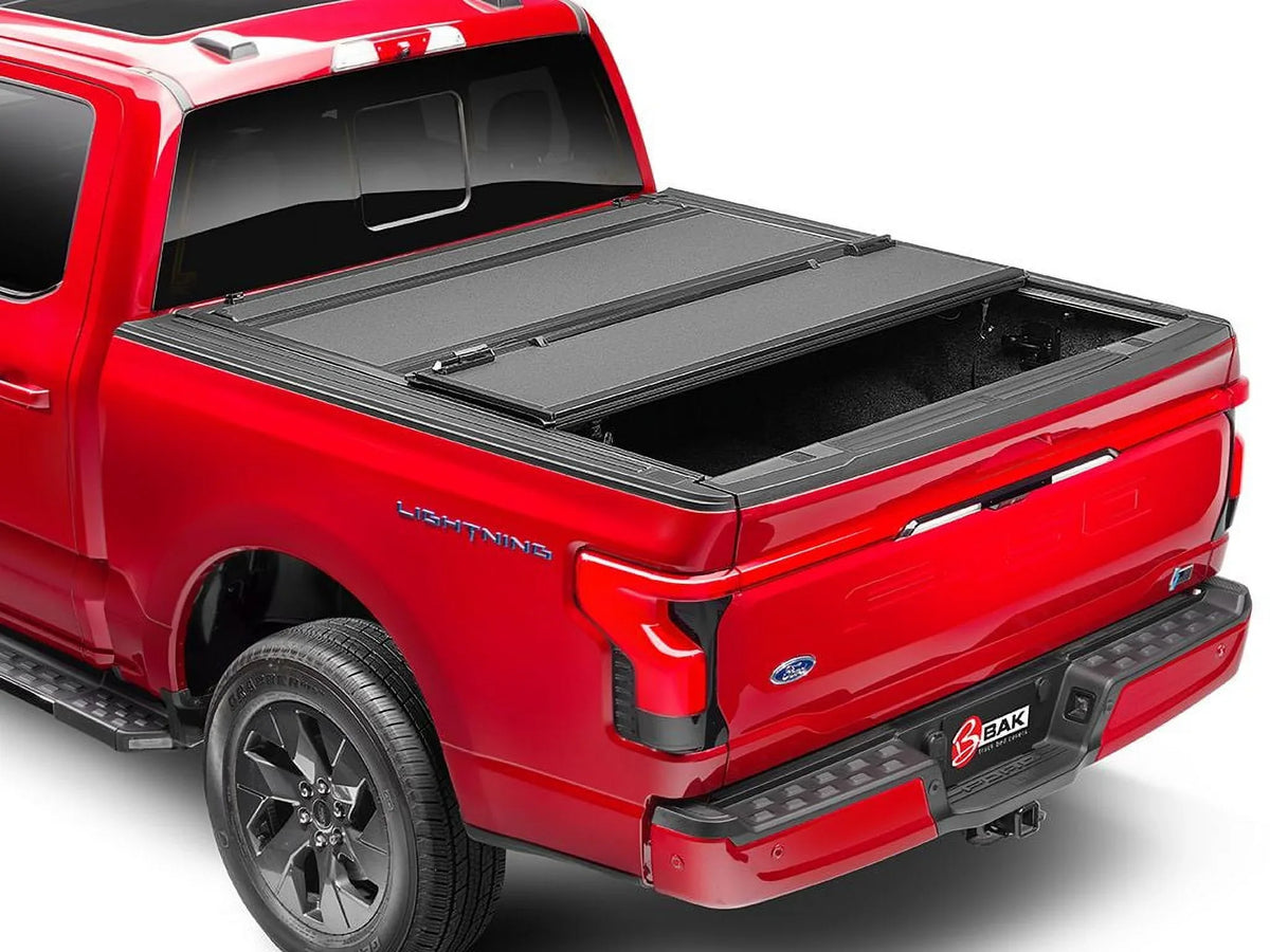 by RealTruck BAKFlip  Hard Folding Truck Bed Tonneau Cover | 448327 | Compatible with 2015 - 2020 Ford -150 6' 7" Bed (78.9")