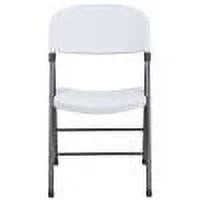 Flash Furniture  Series 330 lb. Capacity Granite White Plastic Folding Chair with Charcoal Frame