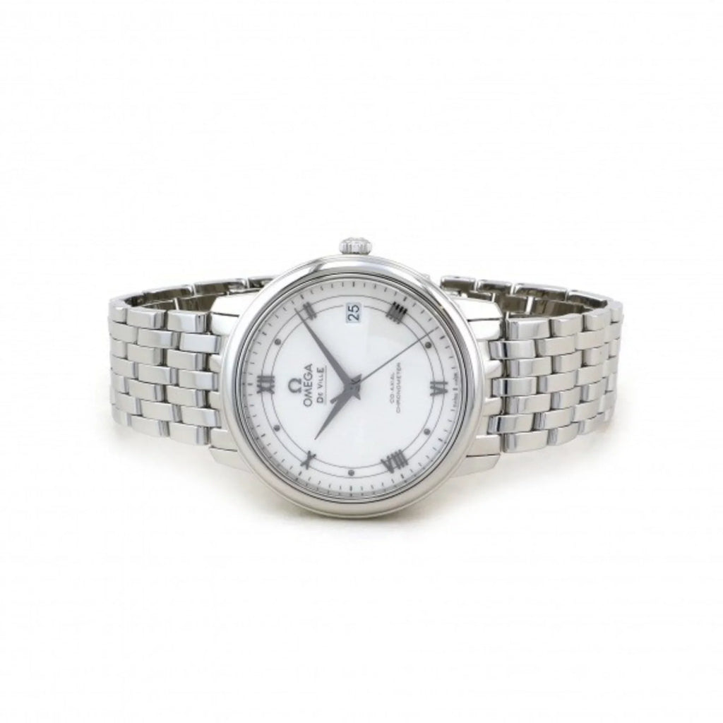 Pre-Owned Omega  De Ville Co-Axial Chronometer 424.10.37.20.04.001 Silver Dial Watch Women's (Good)