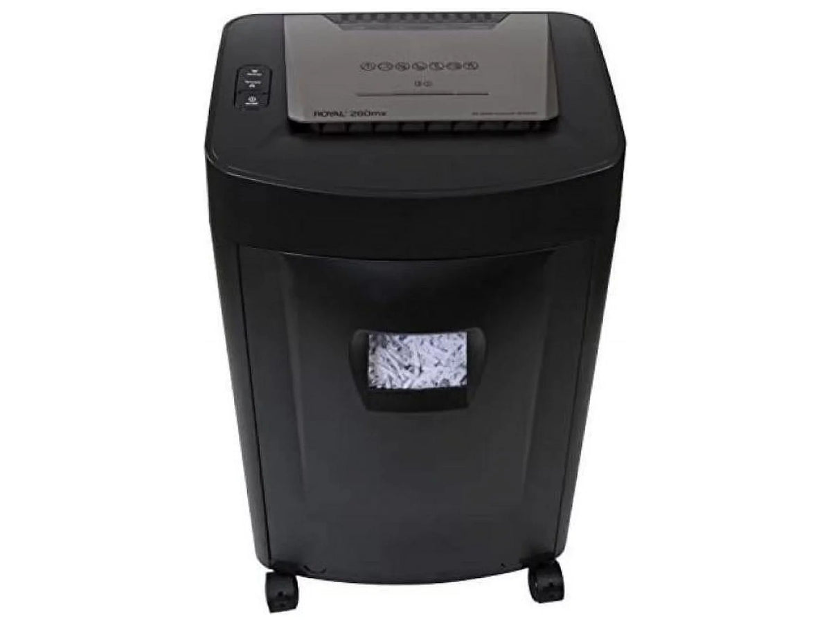 Royal 260MX Paper Shredder - Non-continuous Shredder - Cross Cut - 20 Per Pass - for shredding Paper, , , Credit Card, Staples - 8.75" Throat - 1 Hour Run Time - 40 Minute Cool Down Time - 8