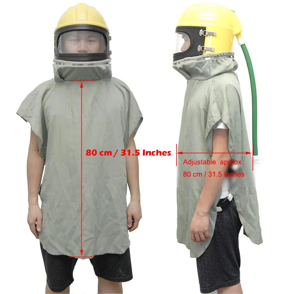 Supplied Safety Sandblast Helmet Sand Blast Hood Protector Yellow