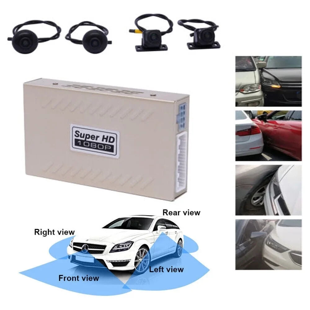 360° Bird View Panoramic System 4-camera 1080P Car  Recording Night Vision Recorder