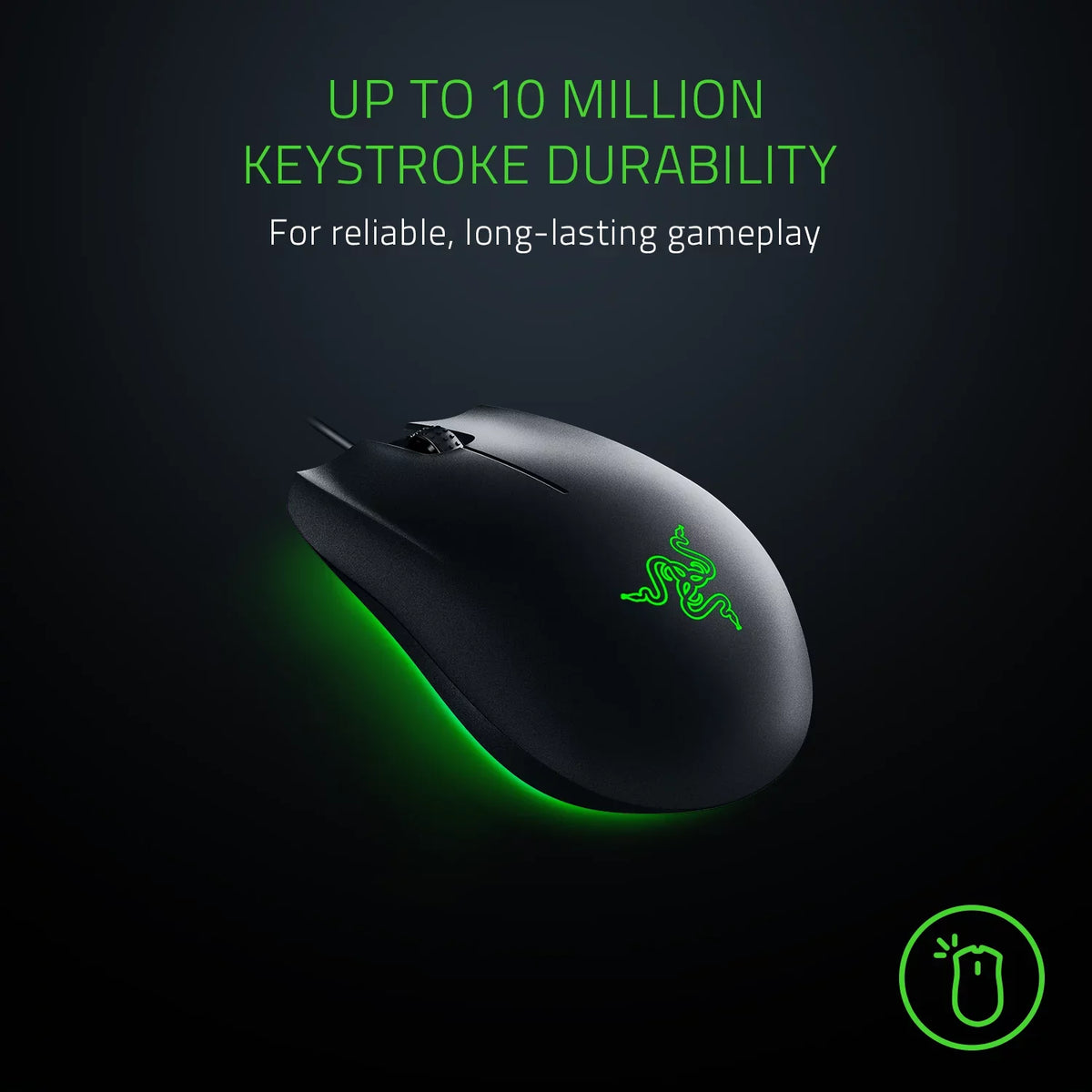 Razer Abyssus Essential: True 7,200  Optical Sensor - 3 Hyperesponse Buttons - Powered by Razer Chroma - Ambidextrous Ergonomic Gaming Mouse