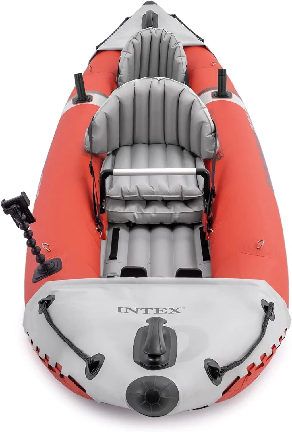 Excursion Pro Inflatable Kayak Series: Includes Deluxe 86in Kayak Paddles and High-Output Pump – SuperTough  – Adjustable Bucket Seat – Fishing Rod Holders – Grab Handles