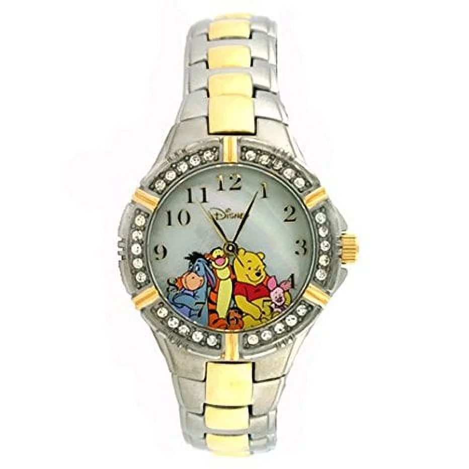 Winnie the Pooh and Friends Two-Tone Bracelet Watch with Crystal Accents