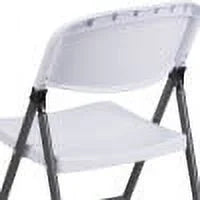 Flash Furniture  Series 330 lb. Capacity Granite White Plastic Folding Chair with Charcoal Frame