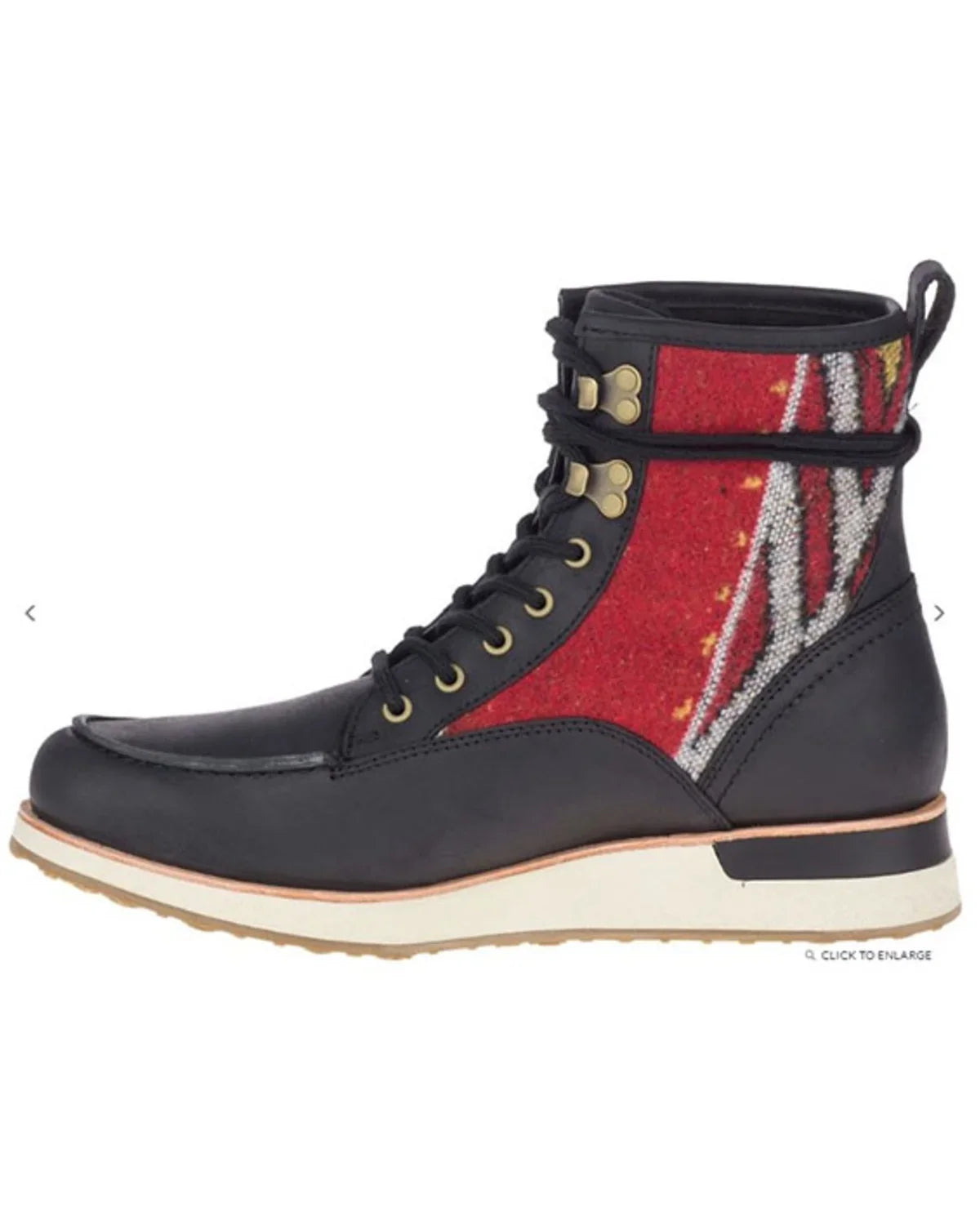 Merrell Women's Roam Lace-Up Boot Moc Toe Black 6.5