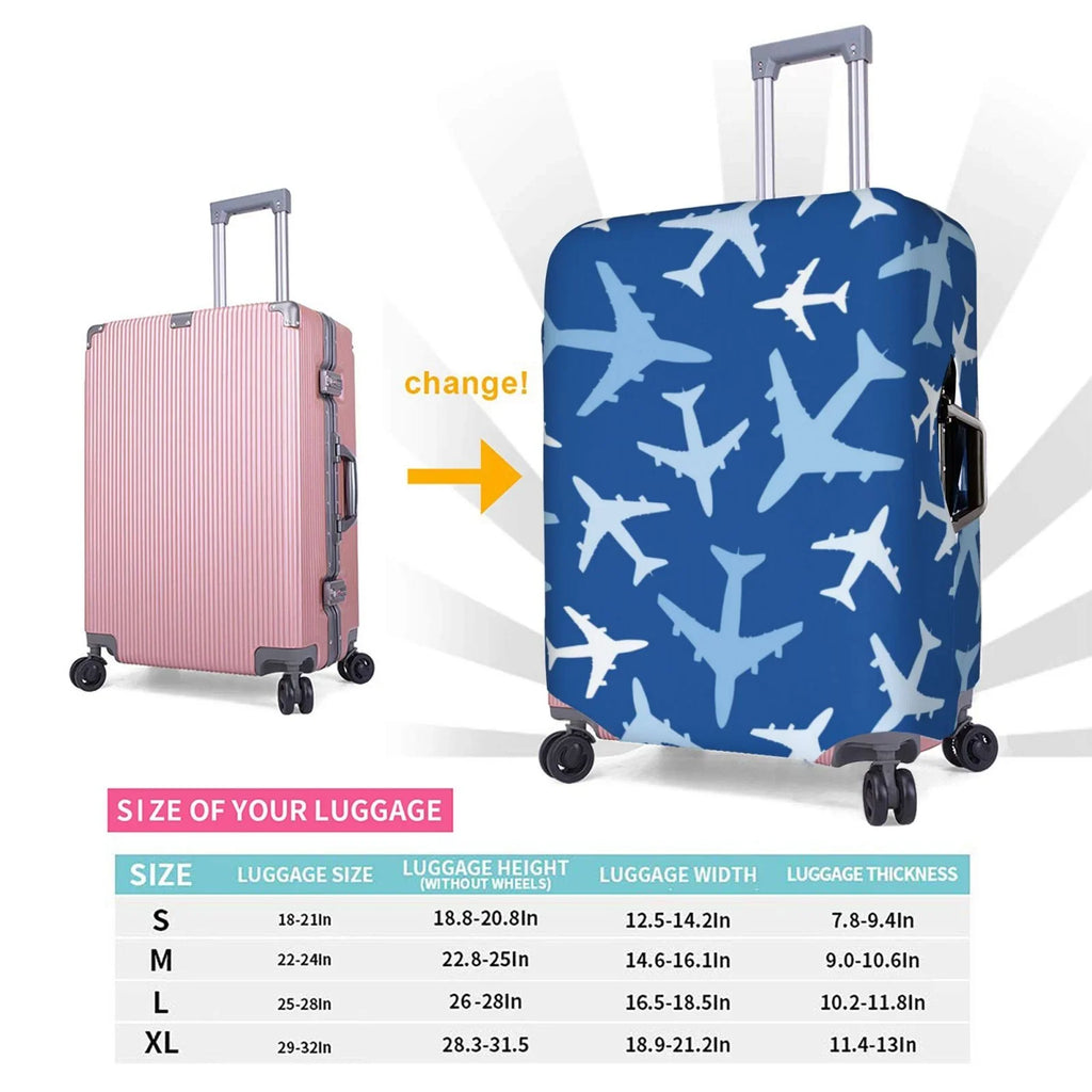 Lukts Airplanes In The Sky Elastic Travel Luggage Cover Suitcase Protector Bag,Anti-Scratch,Dust-Proof Washable Suitcase Sleeve For Kid Adult, (For 18-32 Inch Luggage)