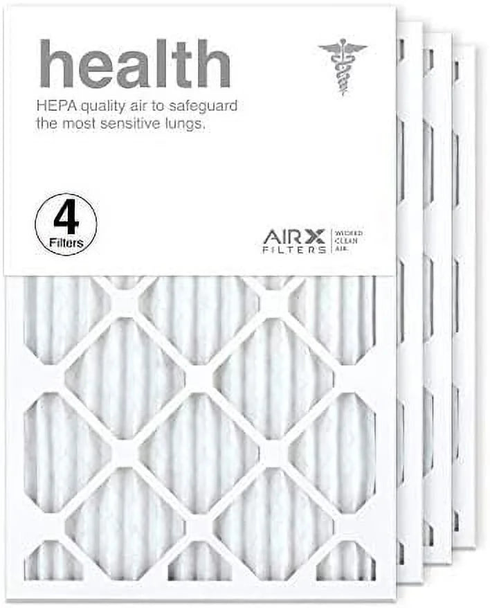 16X25x1 Air Filter  13 Pleated  Furne Air Filter, Health 4-Pk Made In The