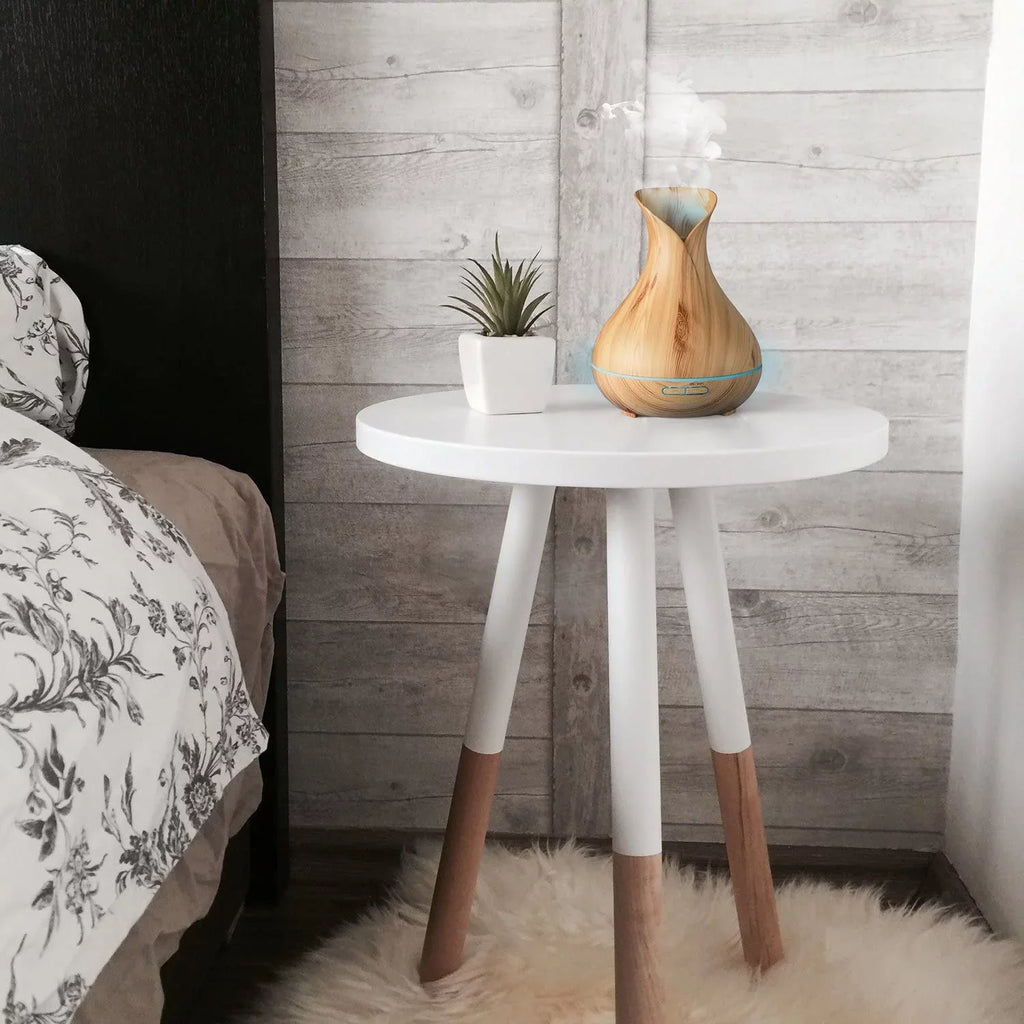 Sierra Modern Home Smart WiFi Aromatherapy Diffuser and Humidifier for Essential Oils, Light Wood 400 ml