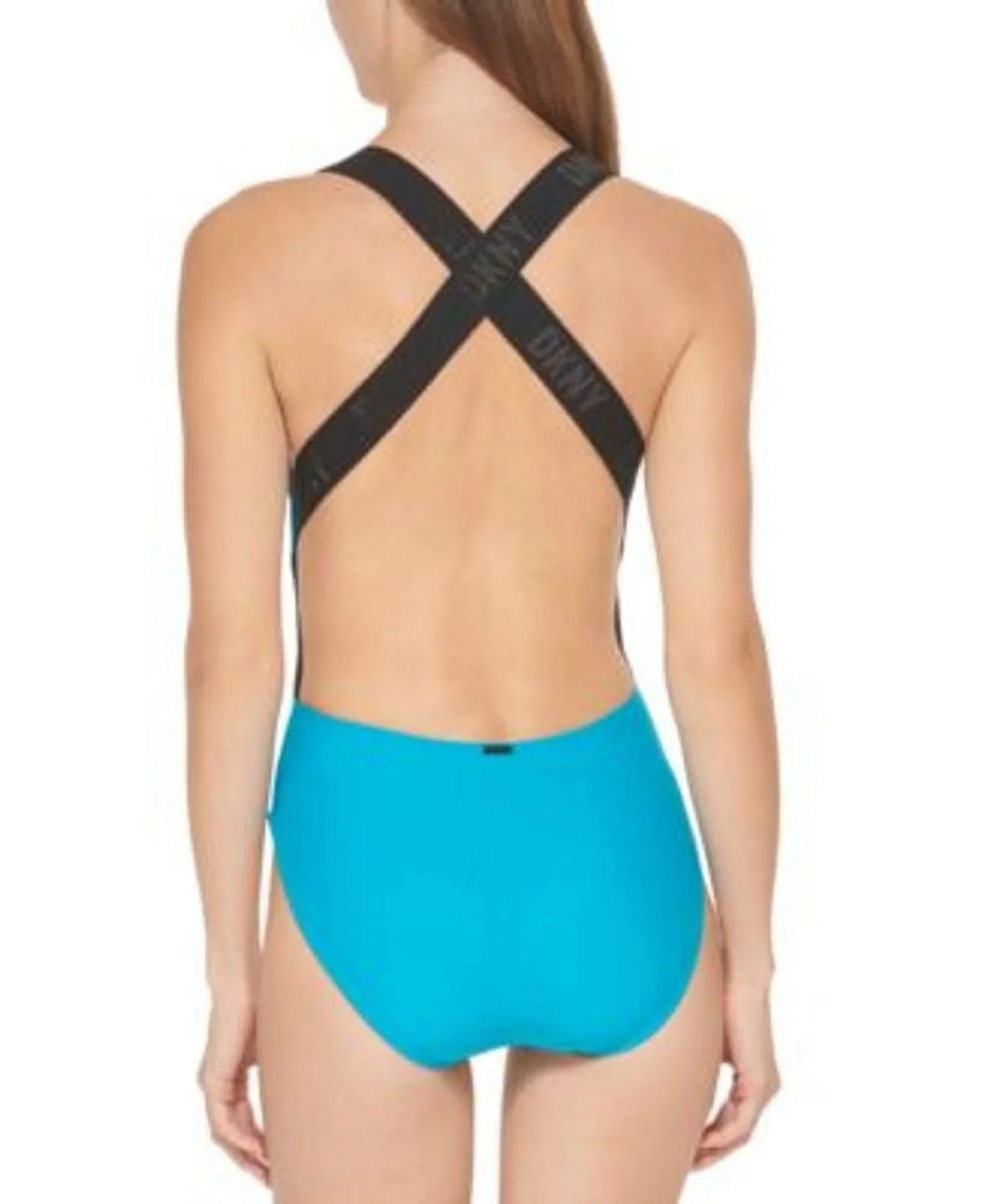 Logo Cross-Back One-Piece Swimsuit,  Large