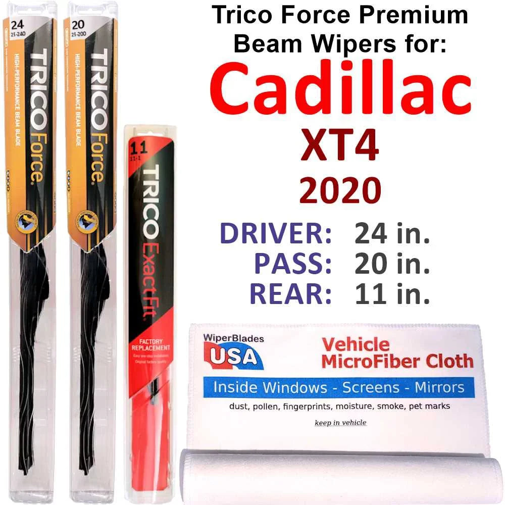 2020 Cadillac  Performance Beam Wipers (Set of 3) w/Rear Wiper