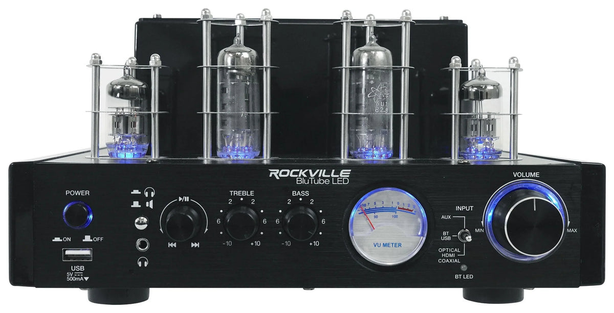 Rockville  Tube Amp/Home Theater Receiver+(8) 6.5" White Ceiling Speakers