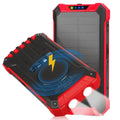 Solar Power Bank 20000mAh Built-in 4 Cables Qi Wireless Charger For Ulefone Armor 9 with  Flashlight Solar Portable External Battery  Waterproof 15W 5V/3A   Port 6 Outputs 3 Inputs