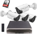 【5.0MP Two Way Audio】 PoE Security Camera System, 4pcs 5MP  Waterproof Security Cameras, 8 Channel  Recorder with 2TB , 24/7 Video Complete Surveillance Systems for Outdoor/Indoor Use