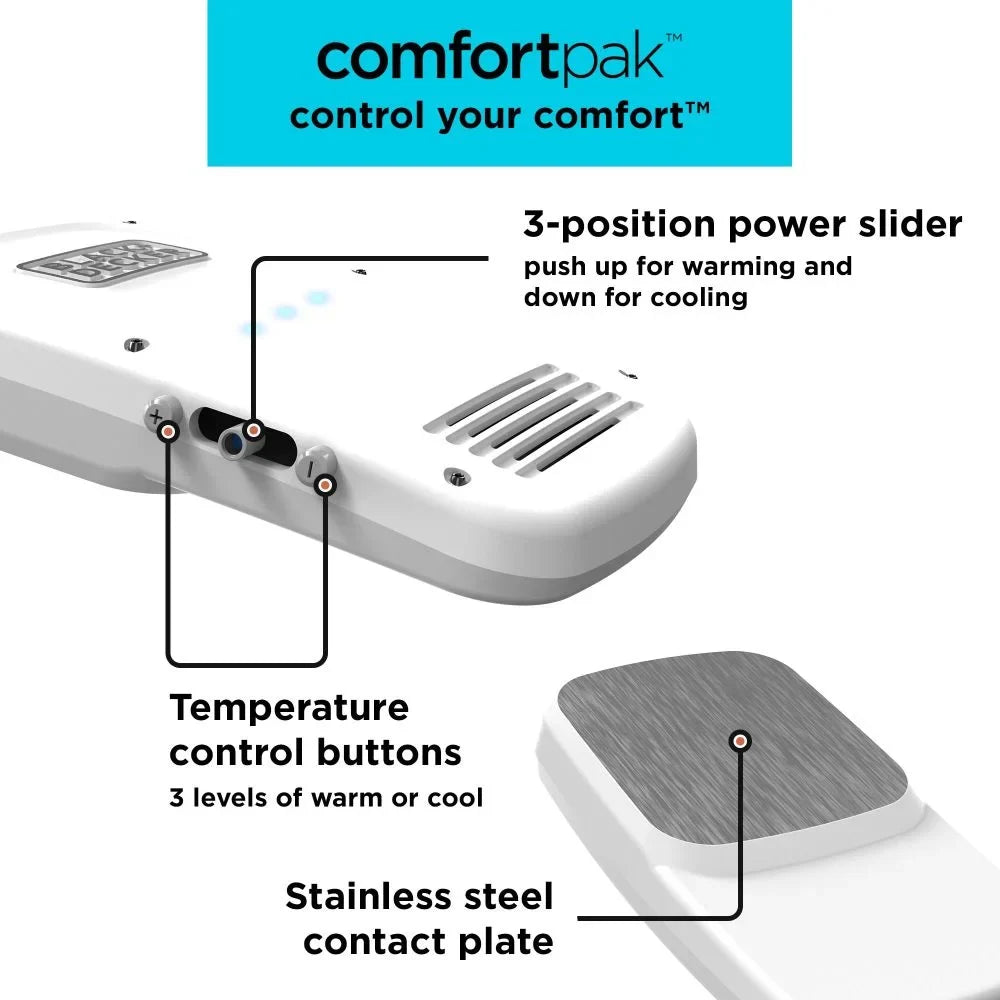 '+ Comfortpak, Wearable Cooling and Heating Device, Cloud White (-10)