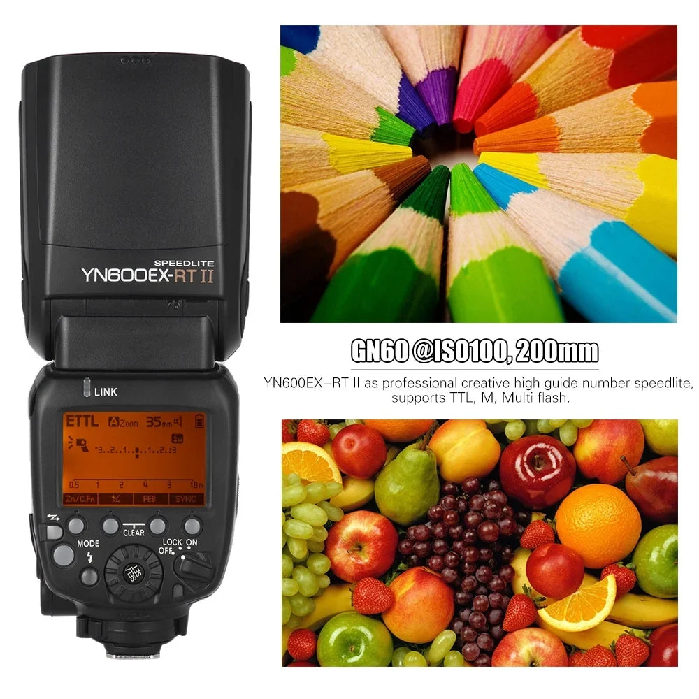 '-  Professional Creative  Master Flash Speedlite 2.4G Wireless 1/8000s   Support Auto/ Manual Zooming for Canon Camera as 600EX-