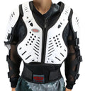 Perrini White  Approved Full Body Armor Motorcycle Jacket Spine Protection -