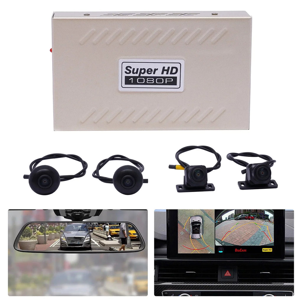 360° Bird View Panoramic System 4-camera 1080P Car  Recording Night Vision Recorder