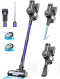 Cordless Vacuum Cleaner, 350W Stick Vacuum with 28Kpa Powerful Suction, Rechargeable Vacuum with 50min Runtime, 6-in-1 Lightweight Vacuum Cordless for Home Carpet Floor Pet Hair (Midnight Purple)