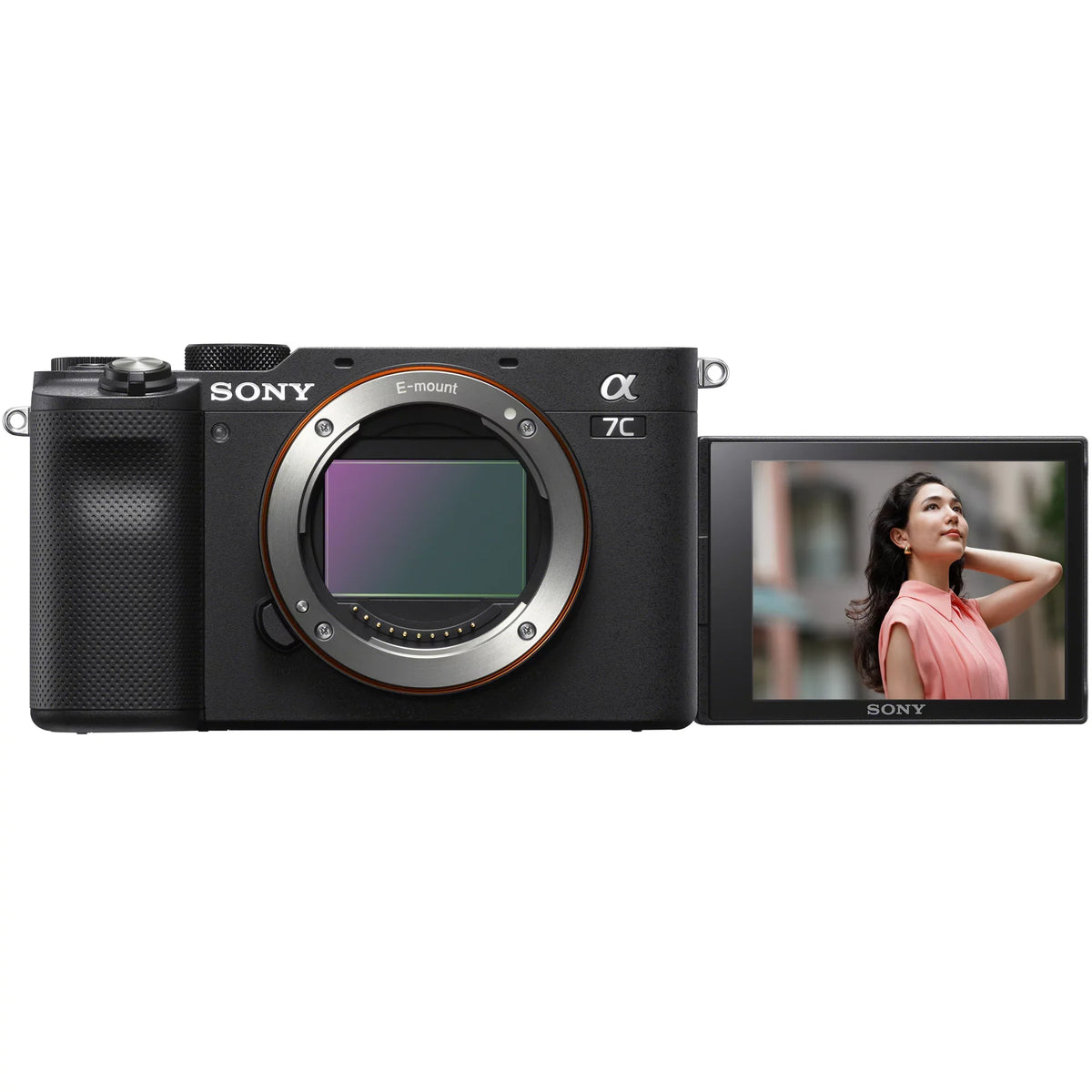 Sony a7C Mirrorless Full Frame Camera Body with Sony  50mm .8 Full-frame Lens  Black / Bundle with Deco Gear Photography Backpack Case , Software and Accessories