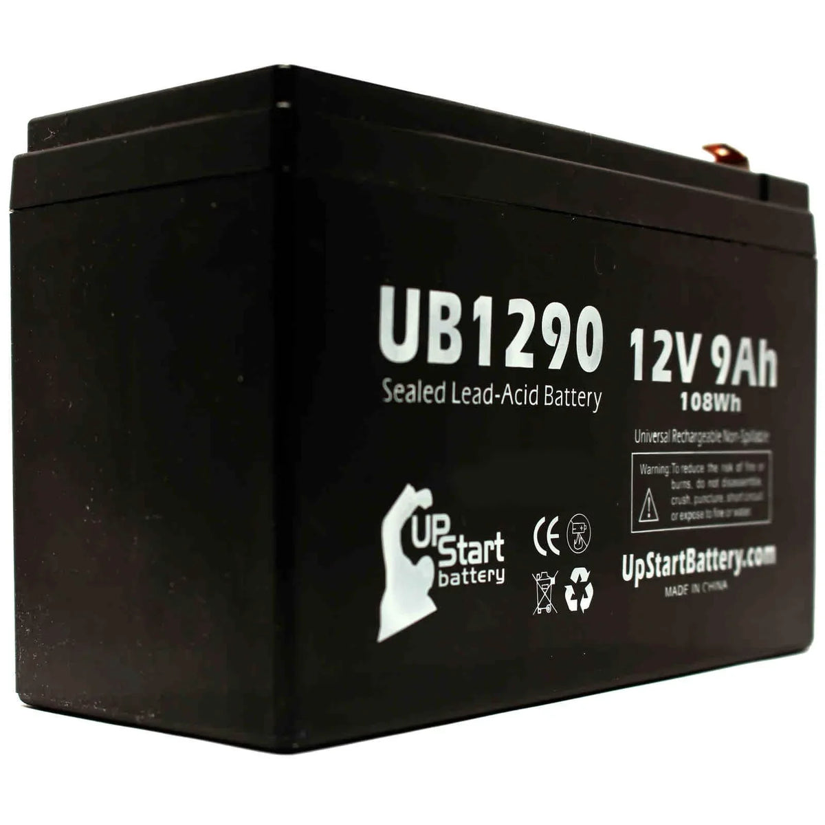3x Pack - Compatible Amigo Mobility TravelMate Battery - Replacement  Universal Sealed Lead Acid Battery (12V, 9Ah, 9000mAh,  Terminal, , ) - Includes 6  to  Terminal Adapters