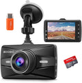 Dash Cam Front with 32G  Card, 1080P  Car Driving Recorder 3''  Screen 170°Wide Angle Dashboard Camera Aluminum Alloy Case,  -Sensor Parking Monitor Loop Recording Motion Detection